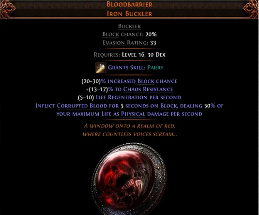 Bloodbarrier Iron Buckler